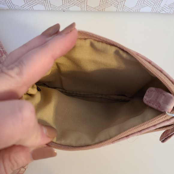 Pink Nine West Shoulder Bag Purse Geometric Pattern with Matching Coin Purse - Picture 11 of 11